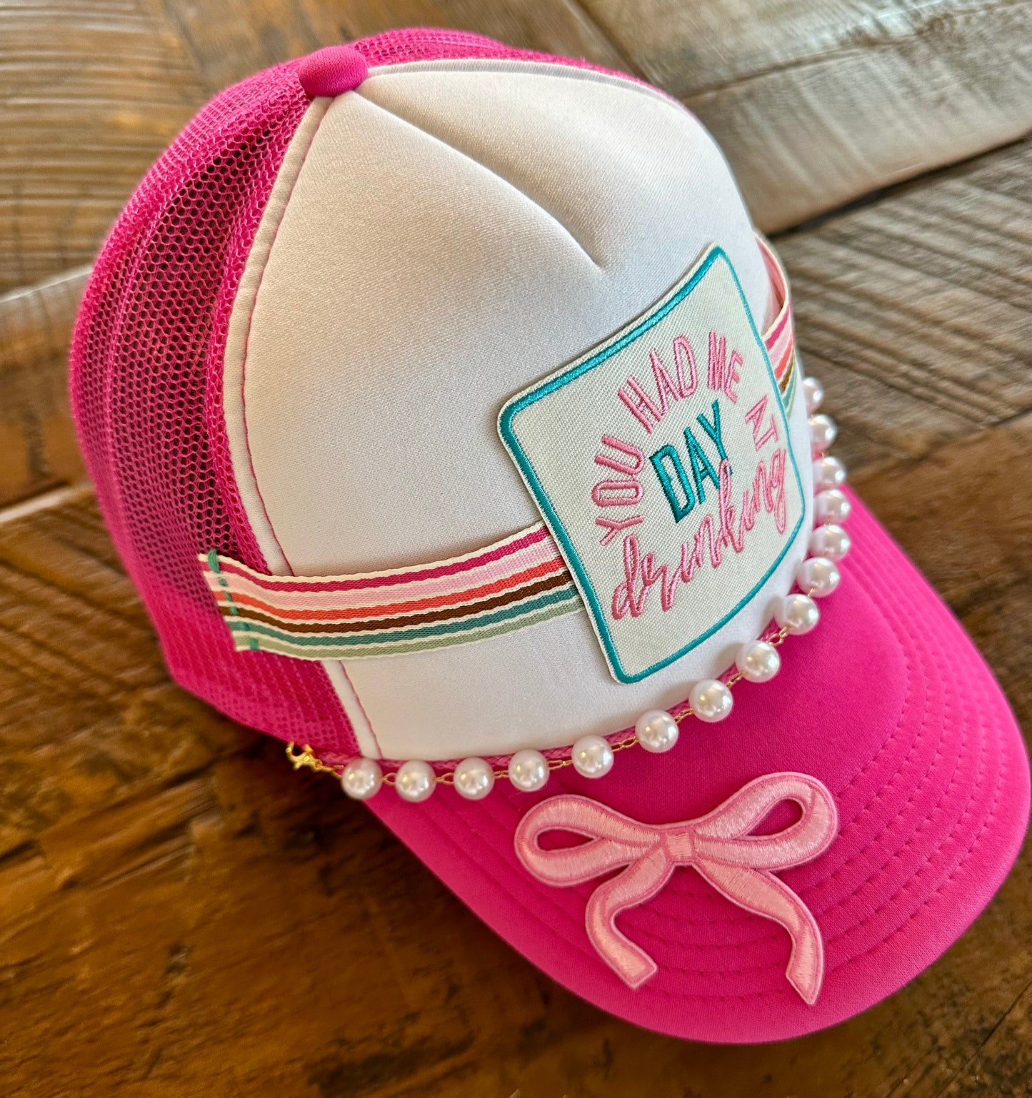 A Little Boujie Hat Collection - You had me at Day Drinking (pink trucker)