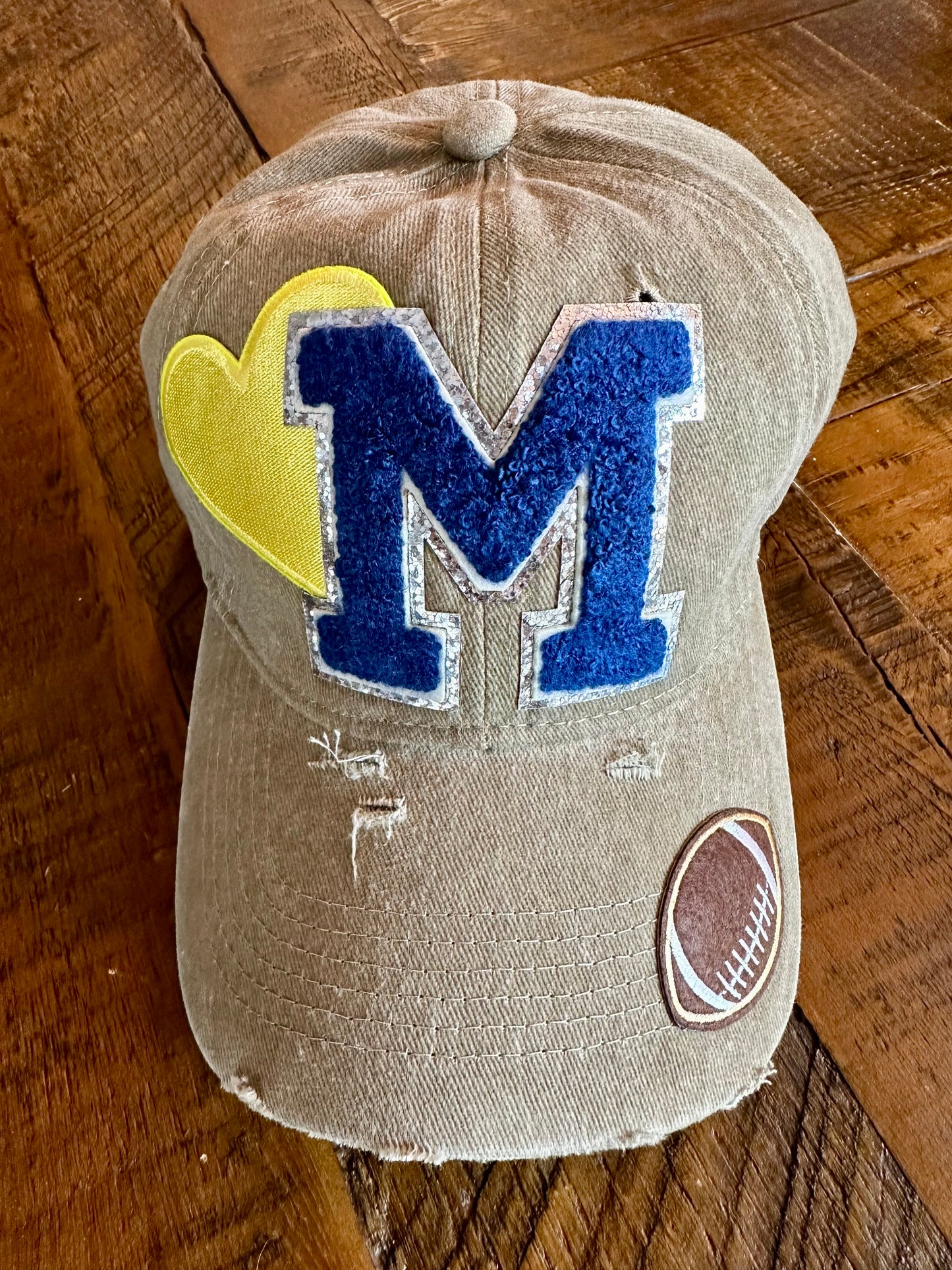 Baseball Hat - Favorite Michigan College Football Hat - Tan Hat