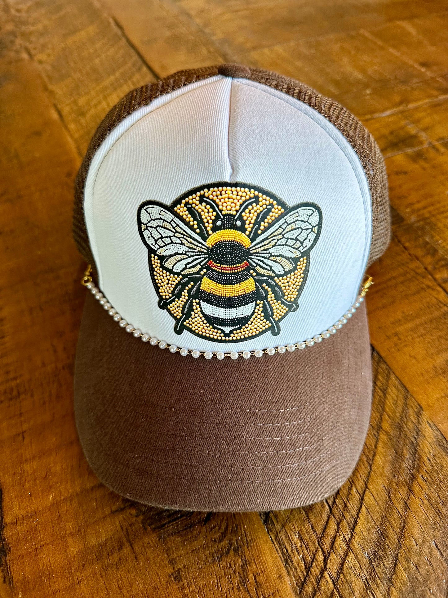 Baseball Hat - Bee with pearls