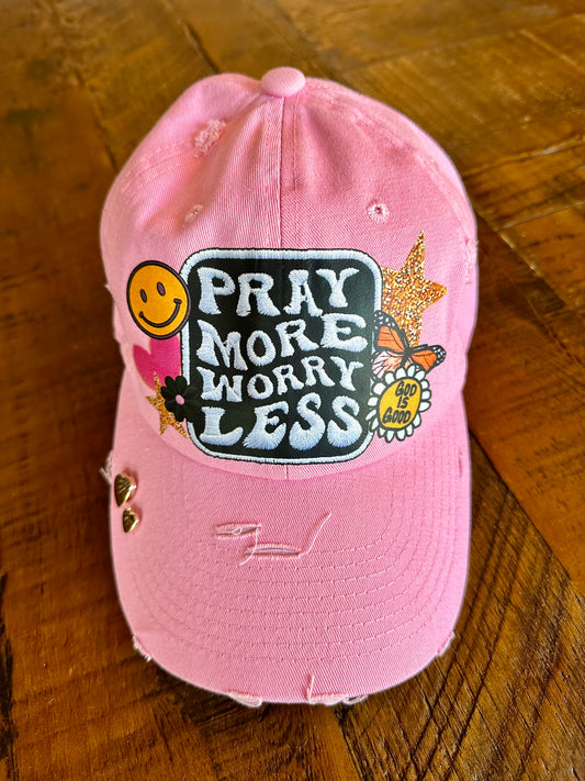 Baseball Hat - Pray more worry less