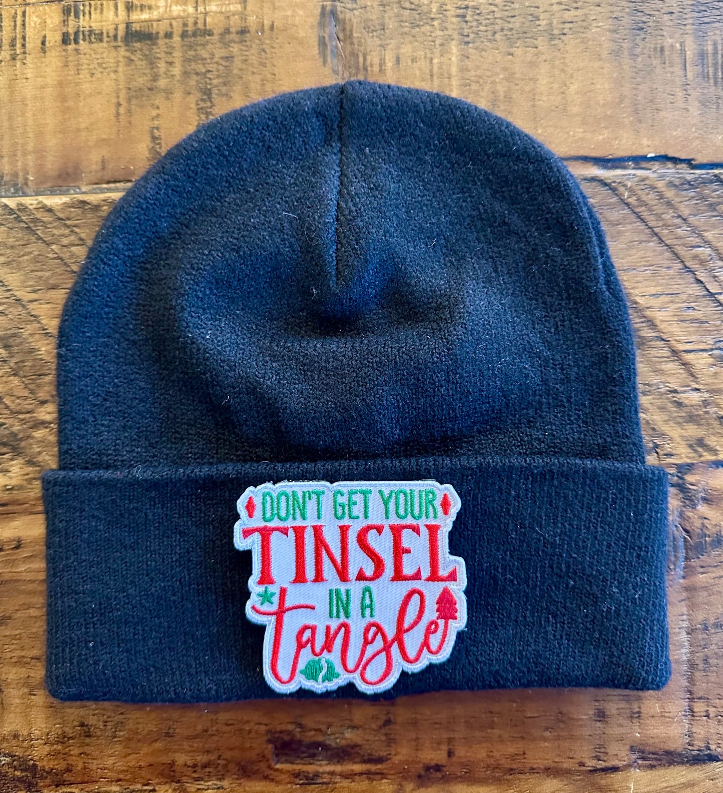 Knit Beanie - Don't Get Your Tinsel in a Tangle