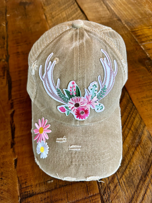 Baseball Hat - Wild & Free Tan Trucker Trucker